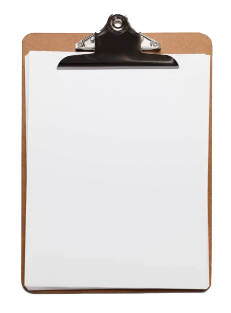 A clipboard holding a blank sheet where the NHL domestic-violence and sexual-assault policy would be written